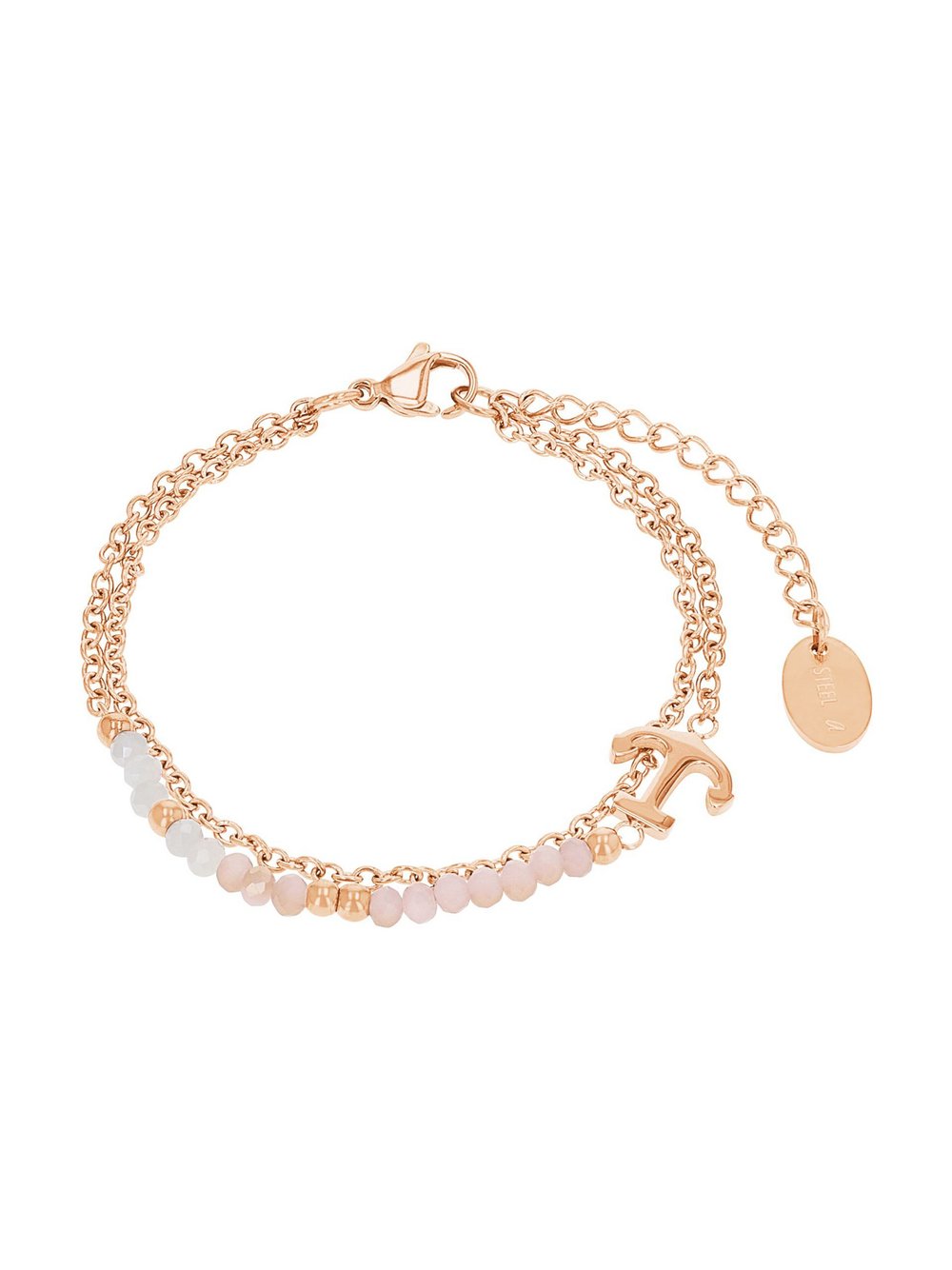 s.Oliver Armband Damen Edelstahl roségold, 20