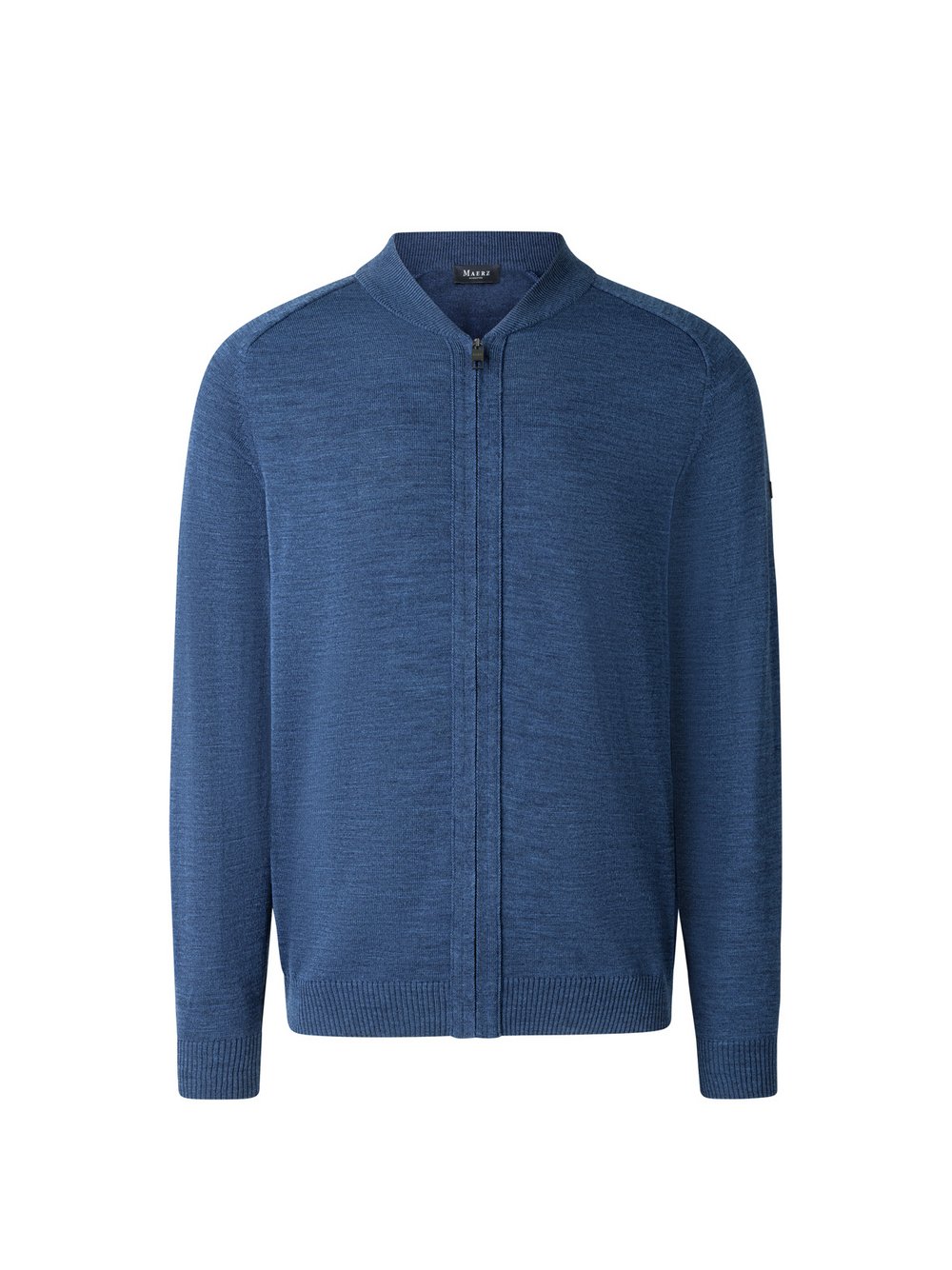 Thumbnail - MAERZ Strickjacke aus Schurwolle Herren Wolle blau, 50