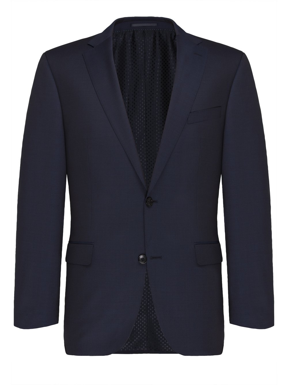 Carl Gross Schurwoll-Baukasten-Sakko Herren Regular Fit Schurwolle blau gemustert, 98