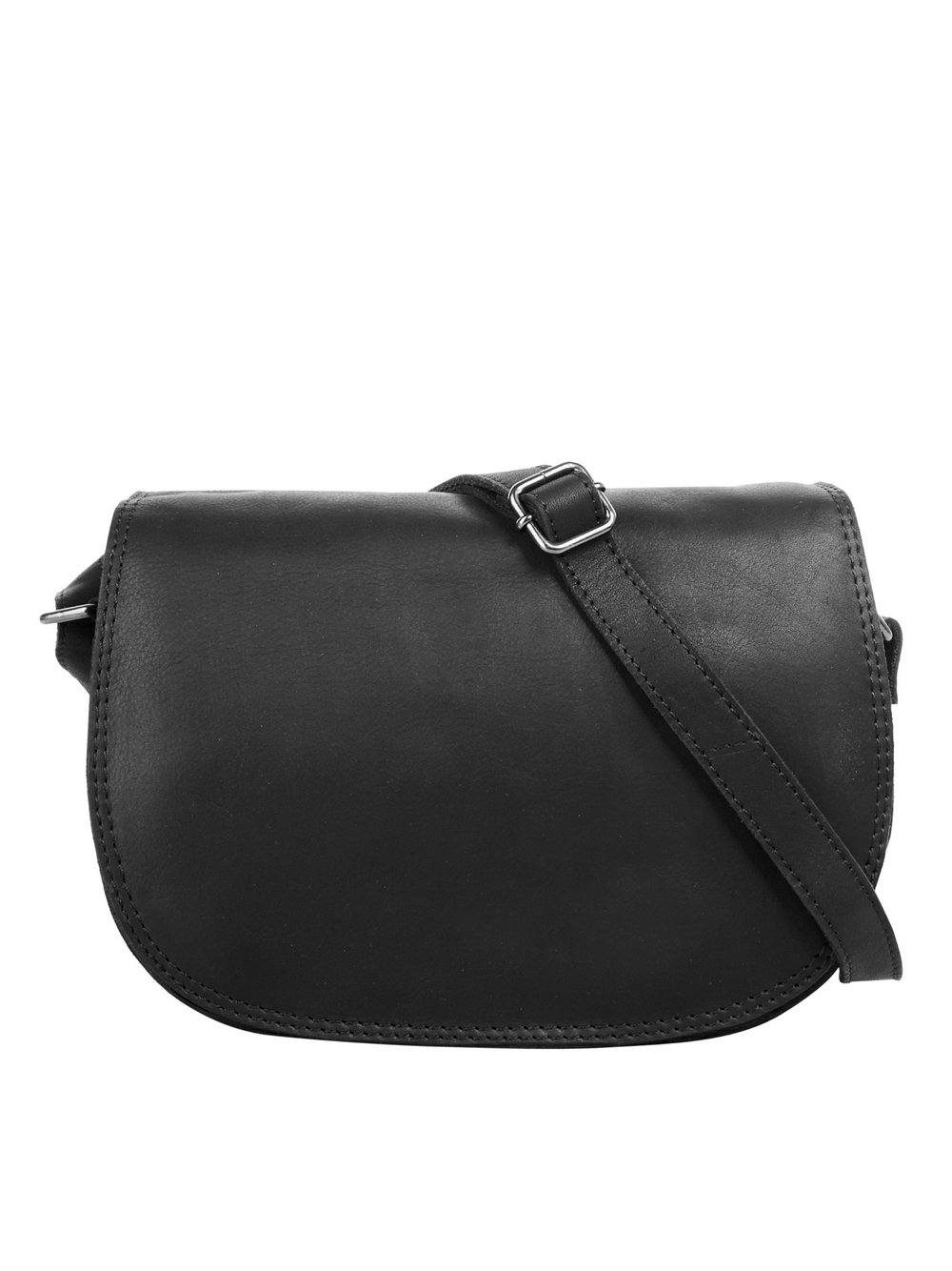 Thumbnail - Cluty Umhängetasche Damen Leder schwarz, ONE SIZE