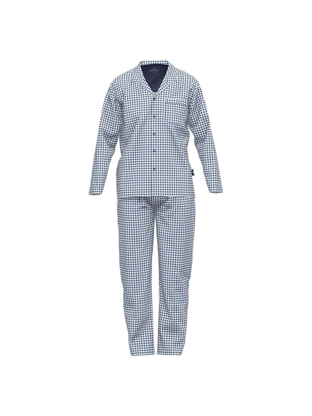 GÖTZBURG Pyjama Herren Baumwolle mehrfarbig kariert, S