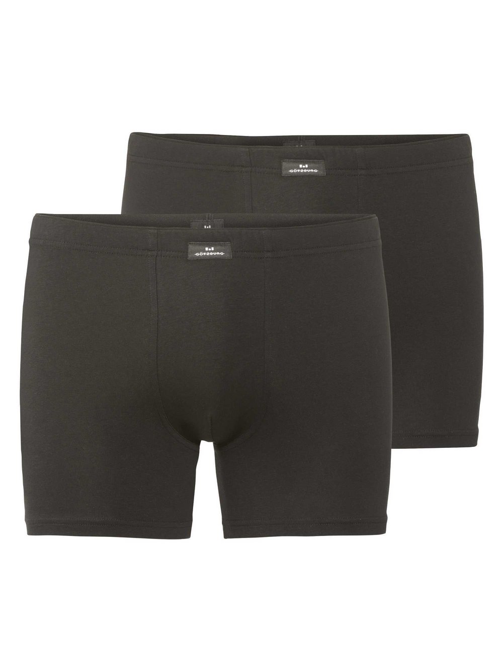 GÖTZBURG Boxershort 2er Pack Herren Baumwolle schwarz, M