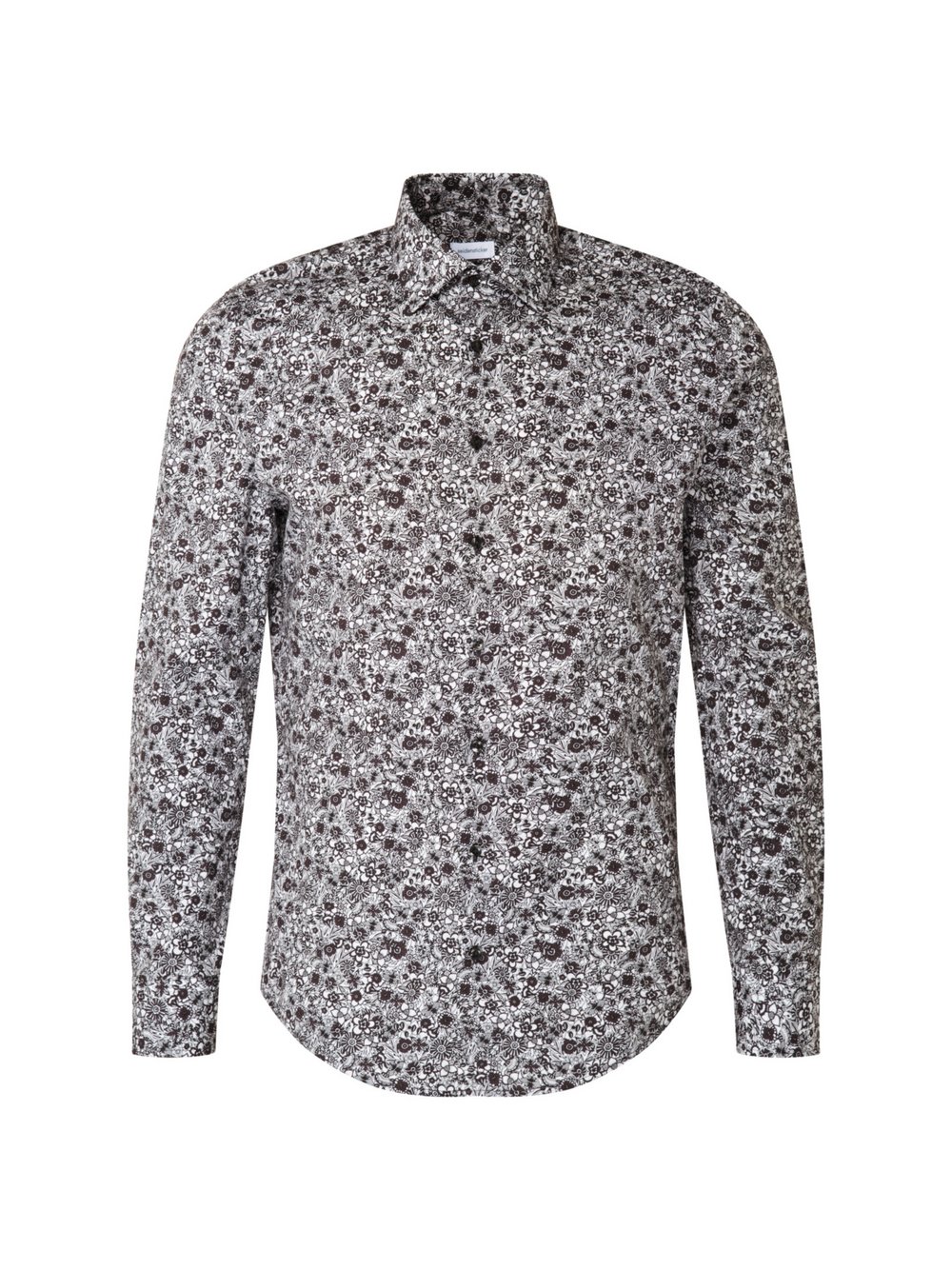 Seidensticker Business Hemd Herren Super Slim Fit Baumwolle grau gemustert, 40