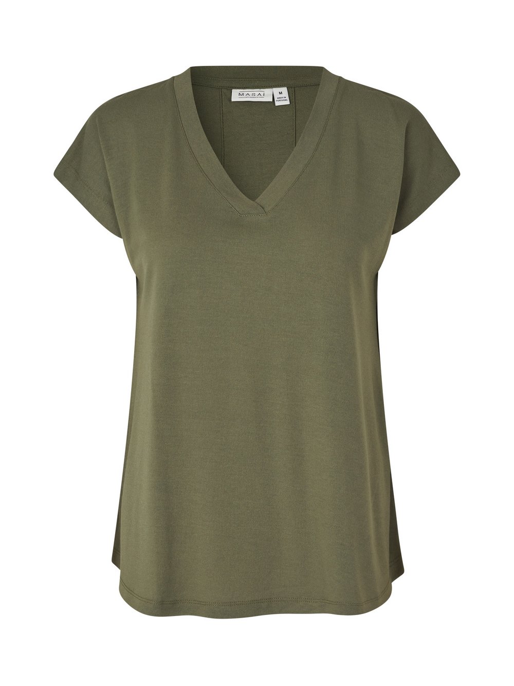 Masai Kurzarm T-shirt Damen Viskose grün, 38