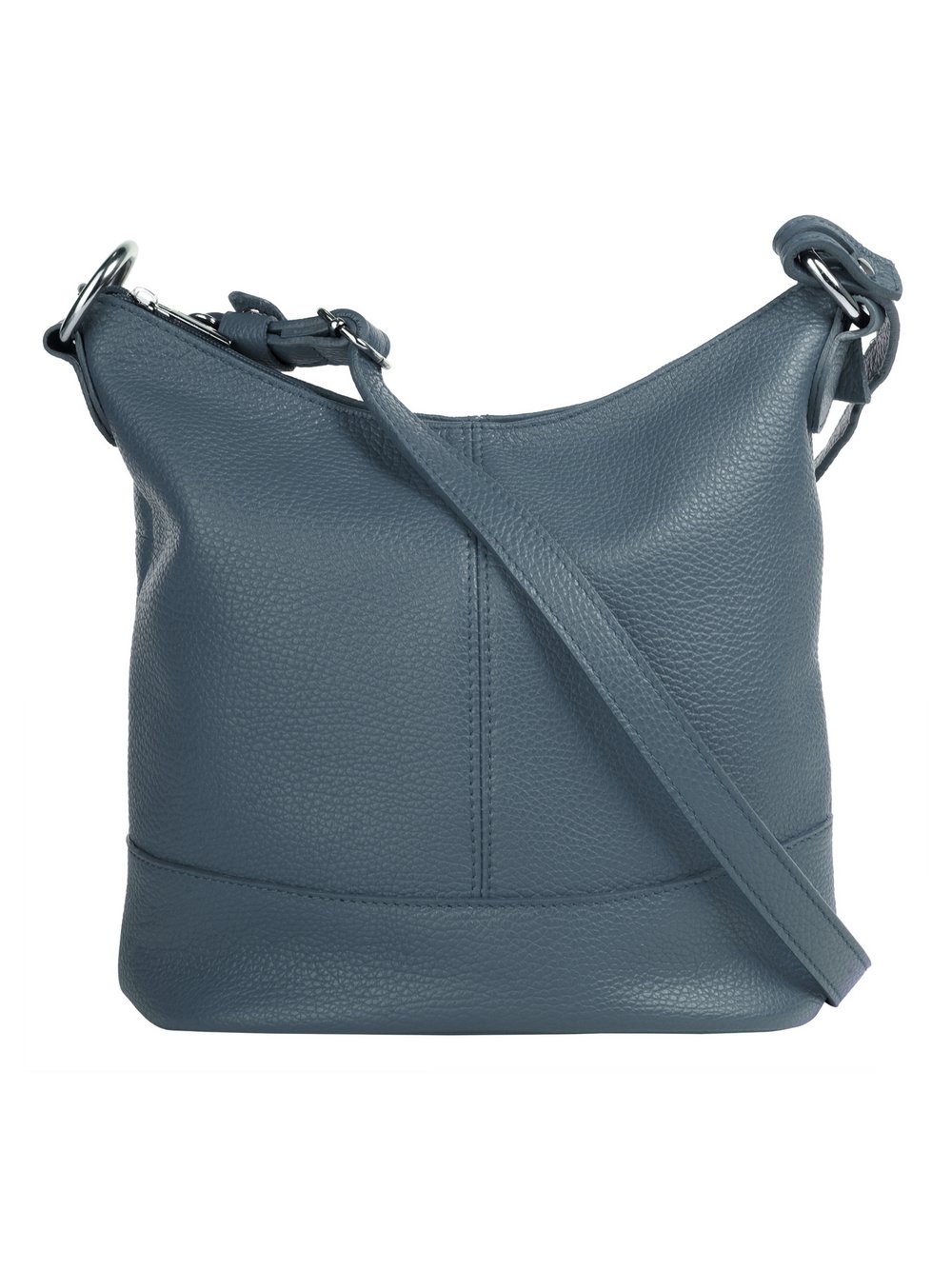 Thumbnail - Cluty Umhängetasche Damen Leder blau, ONE SIZE
