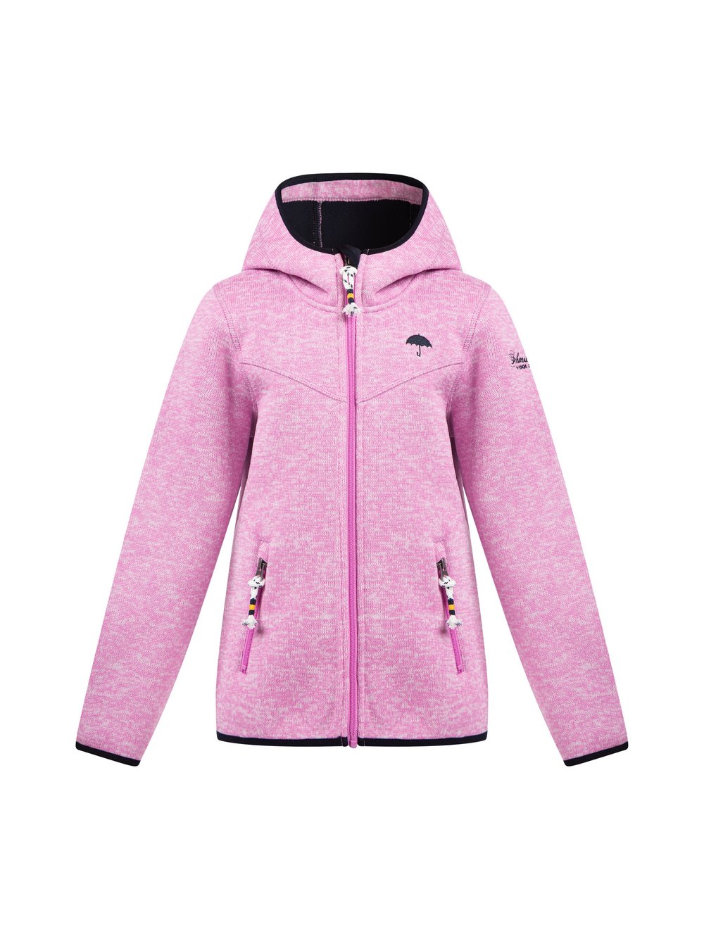 Schmuddelwedda Strickfleecejacke Mädchen pink meliert, 122