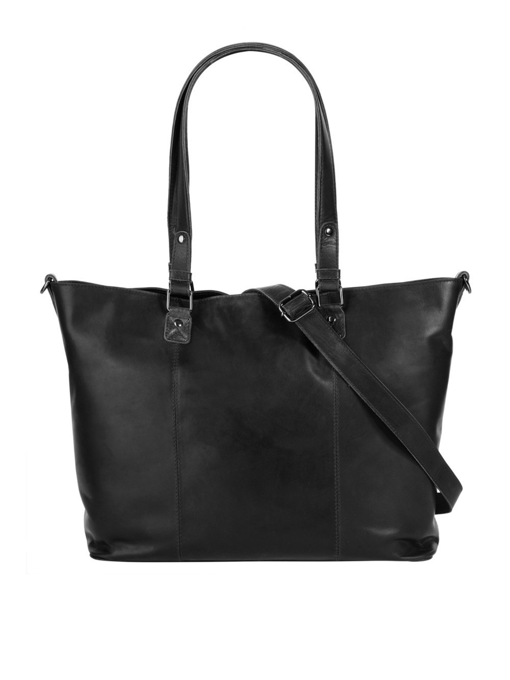 Thumbnail - Cluty Shopper Damen Leder schwarz, ONE SIZE
