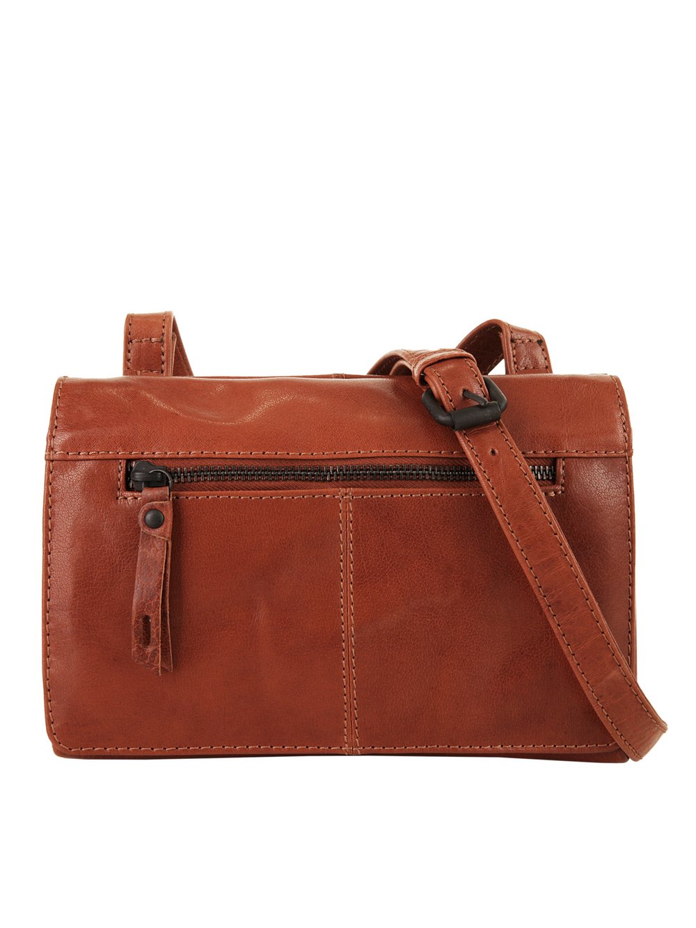 Thumbnail - X-Zone Umhängetasche Damen Leder braun, ONE SIZE