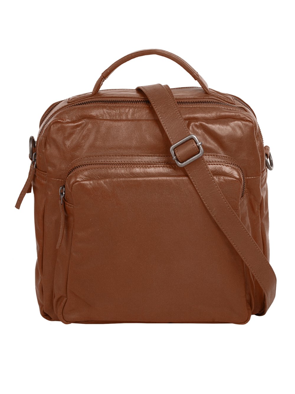 Thumbnail - Wouwou Umhängetasche Damen Leder braun, ONE SIZE