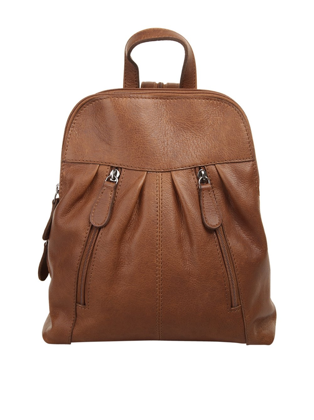 Thumbnail - Cluty Rucksack Damen Leder braun, ONE SIZE