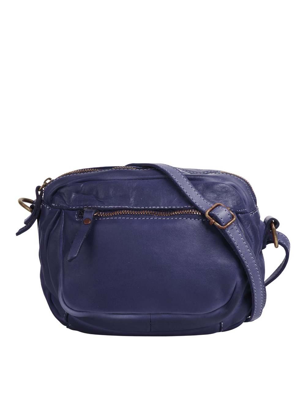 Thumbnail - Cluty Umhängetasche Damen Leder blau, ONE SIZE