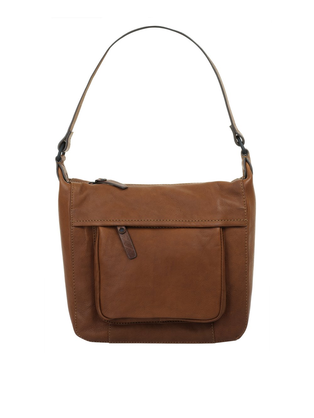 Thumbnail - X-Zone Umhängetasche Damen Leder braun, ONE SIZE