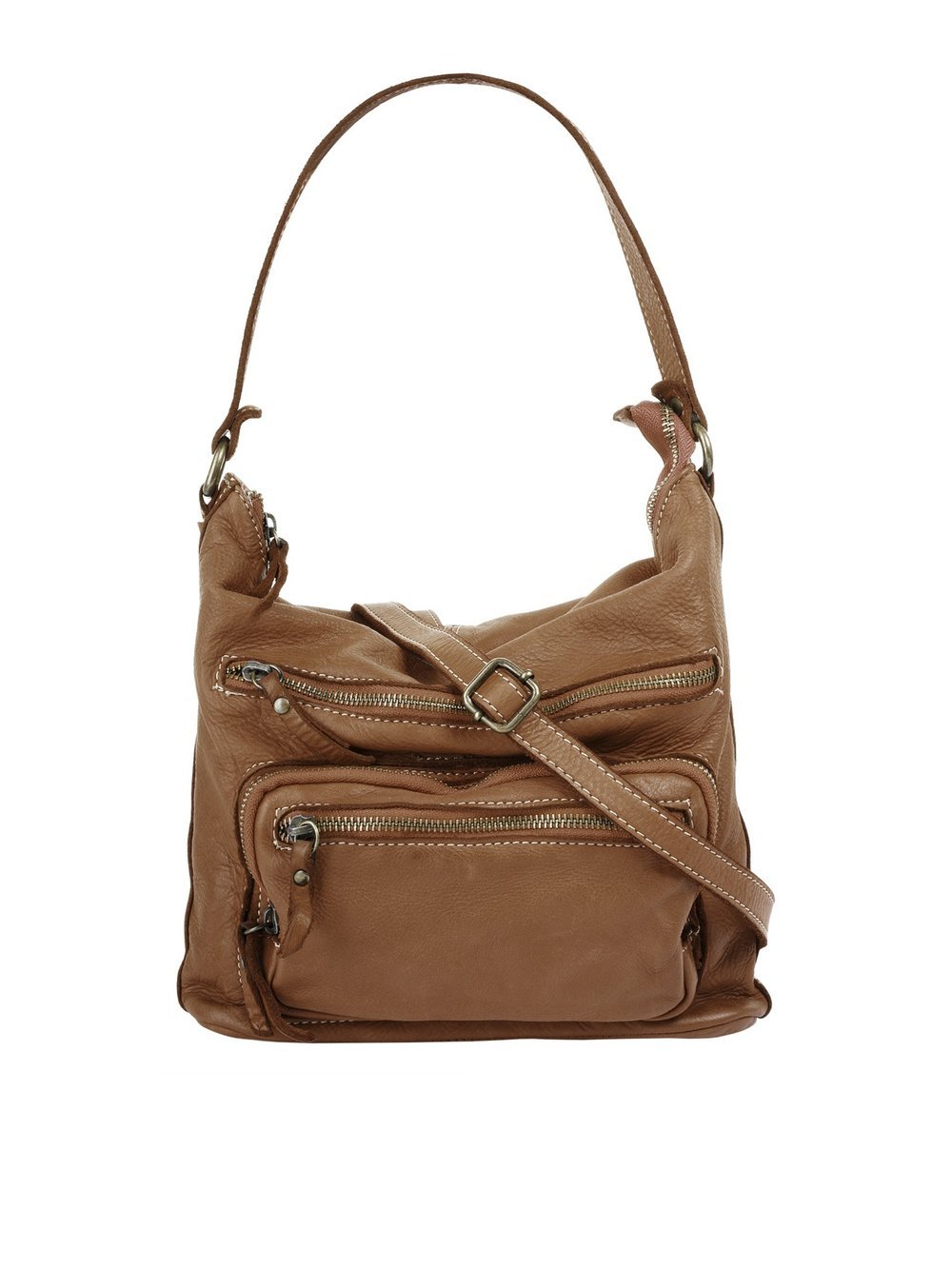 Thumbnail - Cluty Shopper Damen Leder braun, ONE SIZE