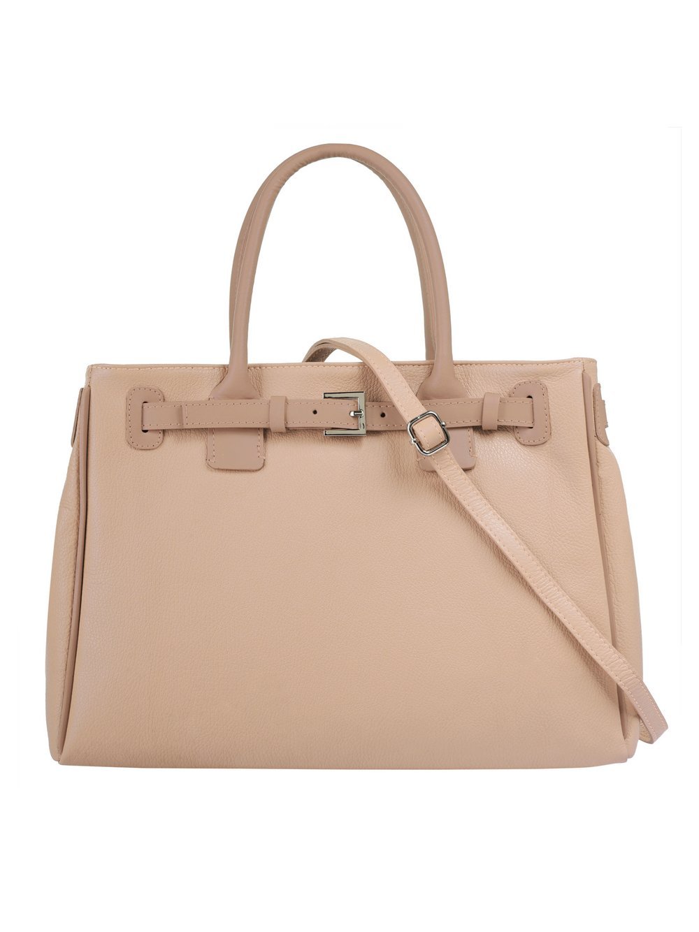 Thumbnail - Cluty Handtasche Damen Leder weiß, ONE SIZE