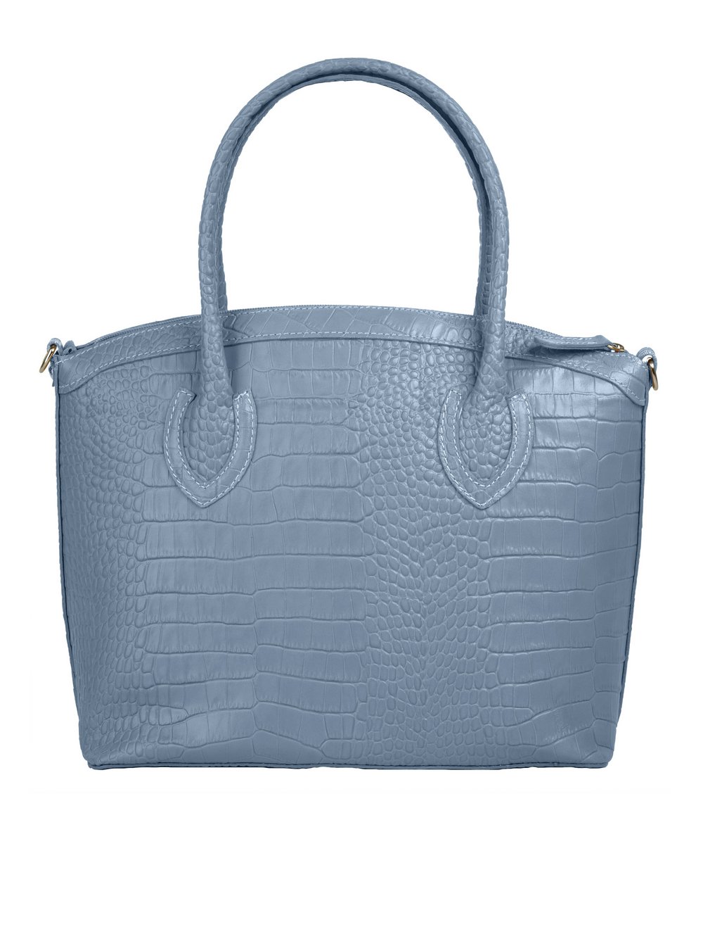 Thumbnail - Cluty Handtasche Damen Leder blau gemustert, ONE SIZE