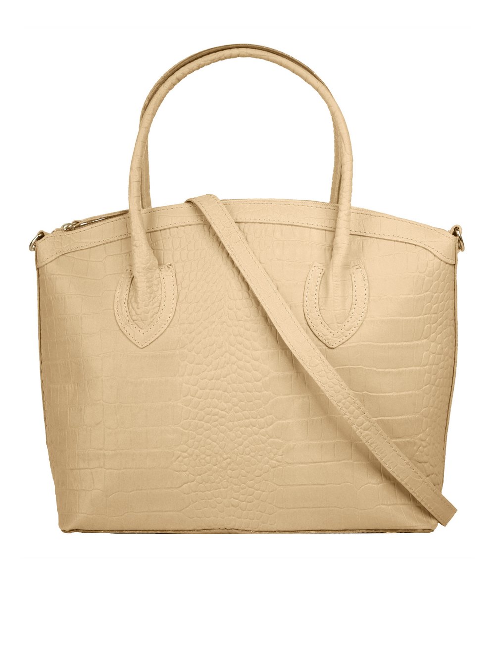Thumbnail - Cluty Handtasche Damen Leder braun gemustert, ONE SIZE