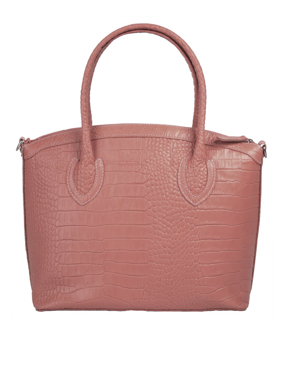 Thumbnail - Cluty Handtasche Damen Leder rosa gemustert, ONE SIZE