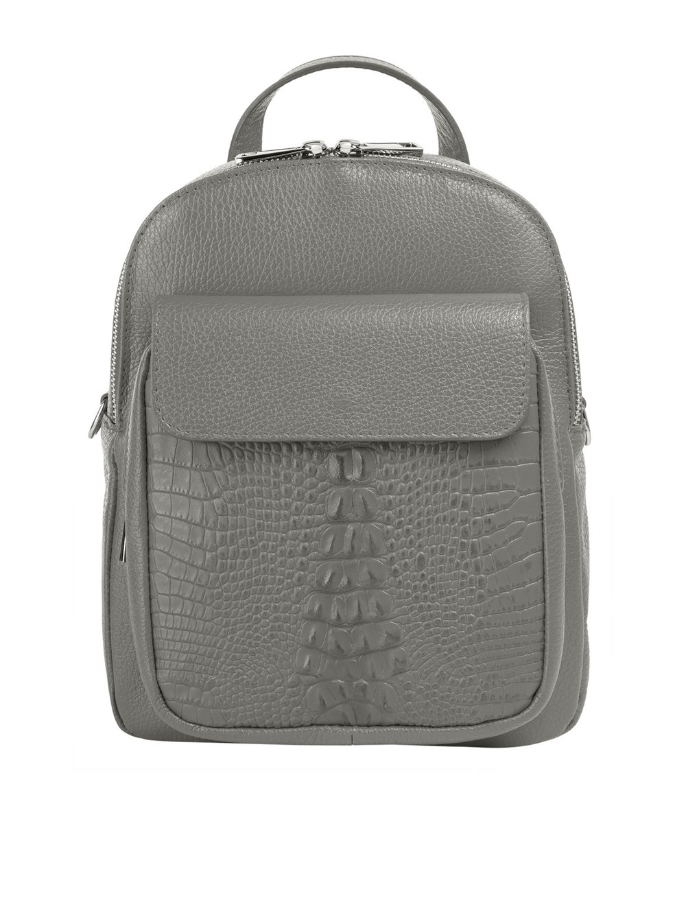 Thumbnail - Cluty Rucksack Damen Leder grau, ONE SIZE