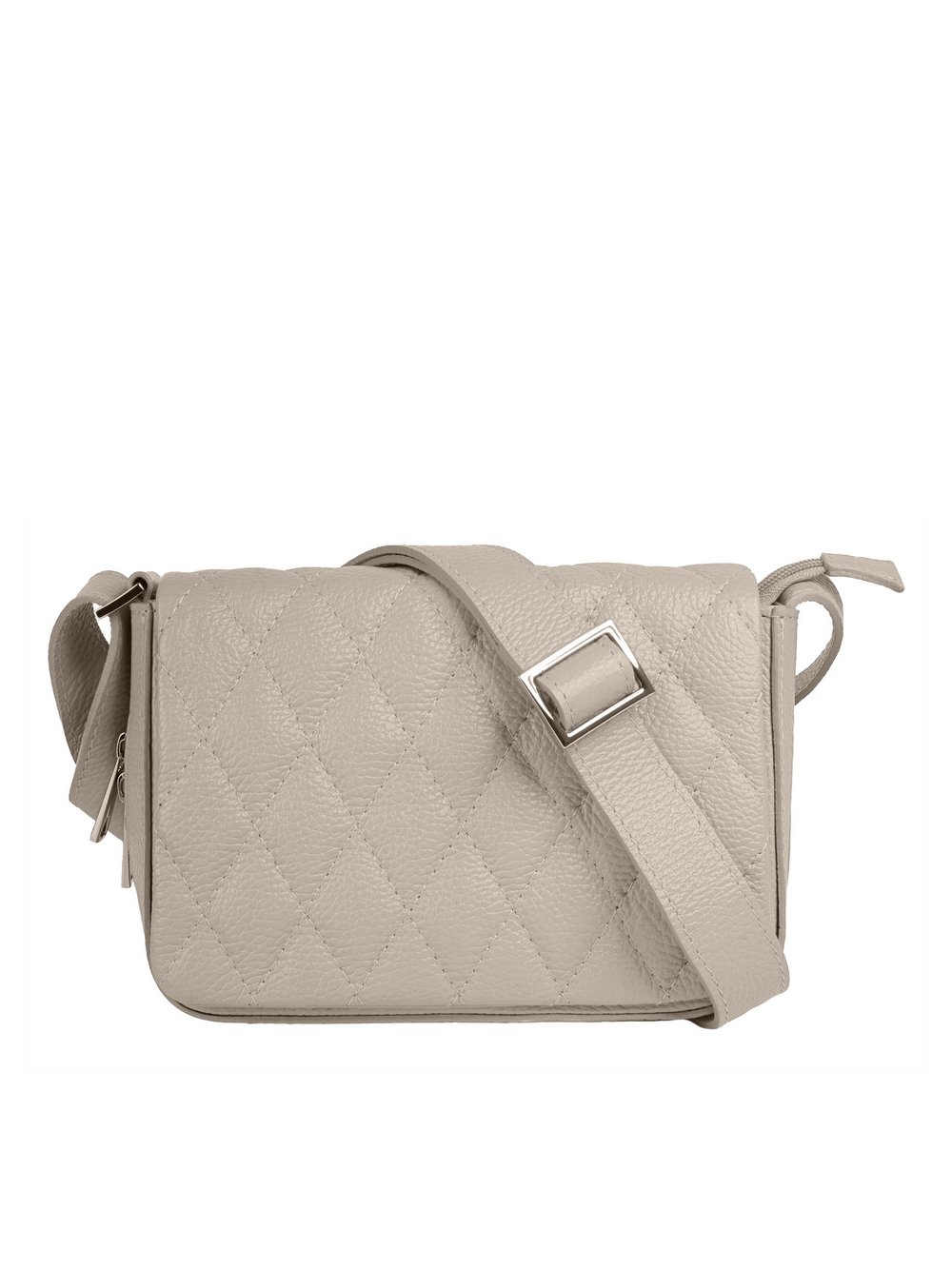 Thumbnail - Cluty Umhängetasche Damen Leder grau, ONE SIZE