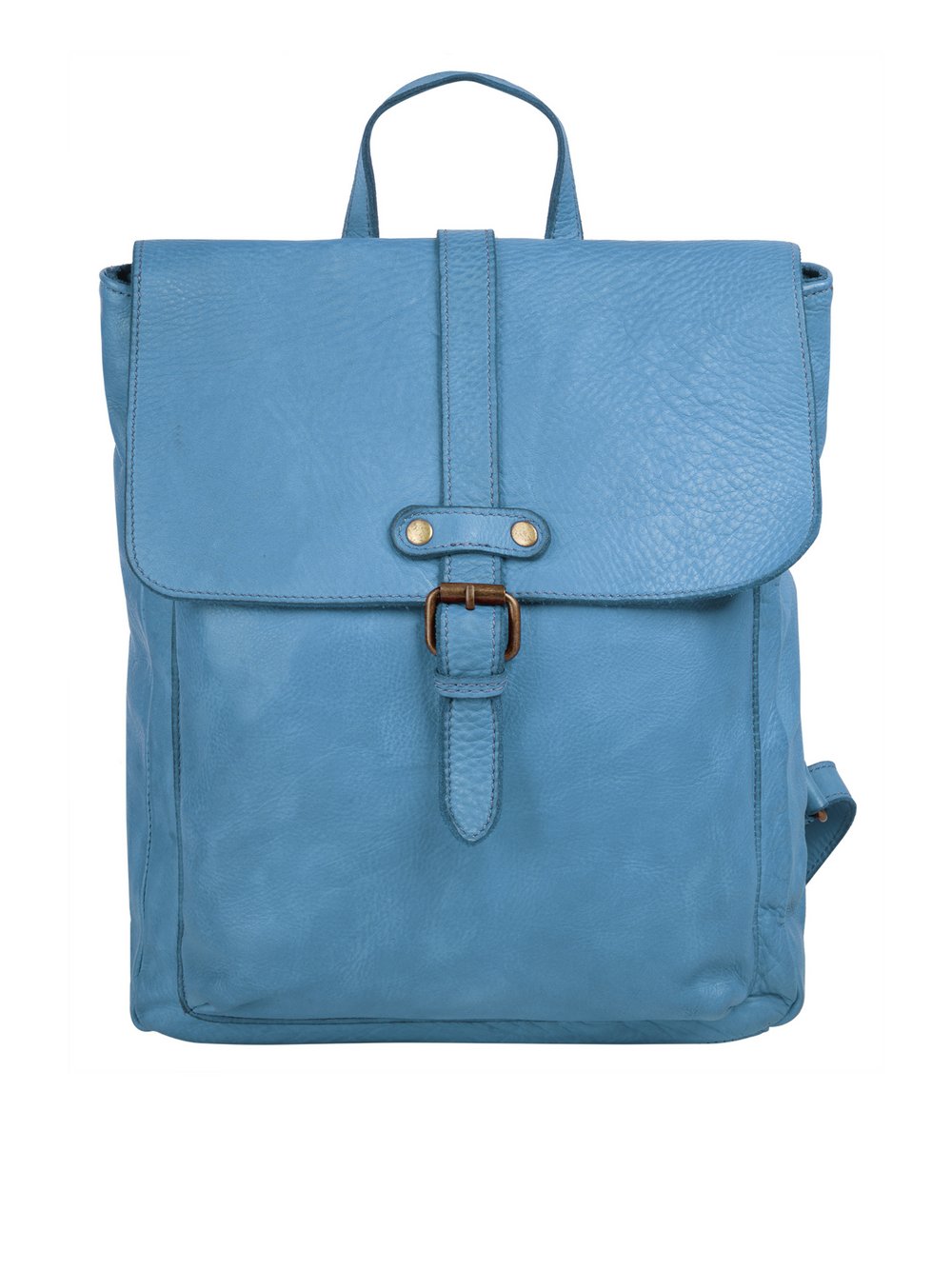 Samantha Look Rucksack Damen Leder blau, ONE SIZE