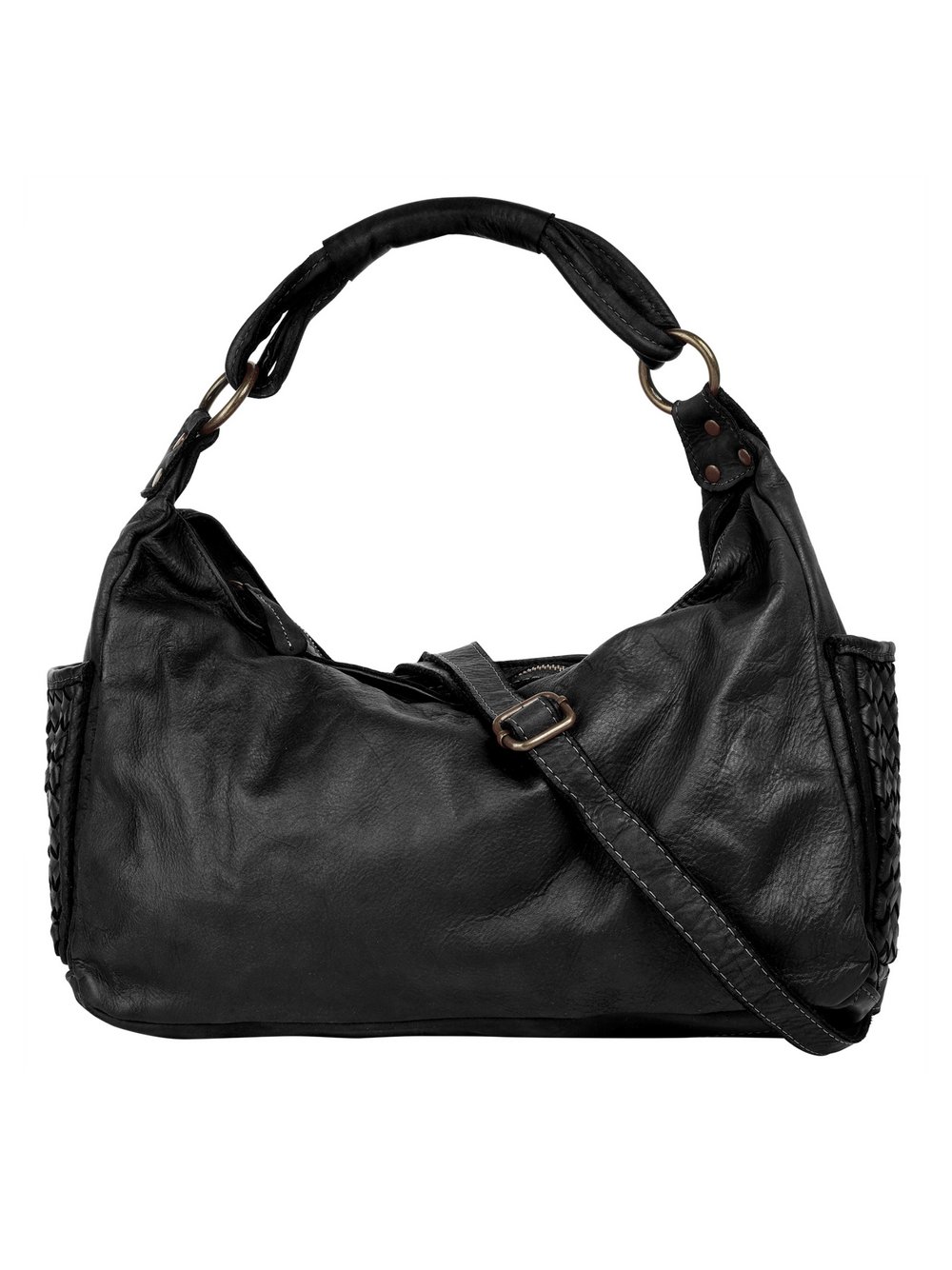 Thumbnail - Samantha Look Handtasche Damen Leder schwarz, ONE SIZE