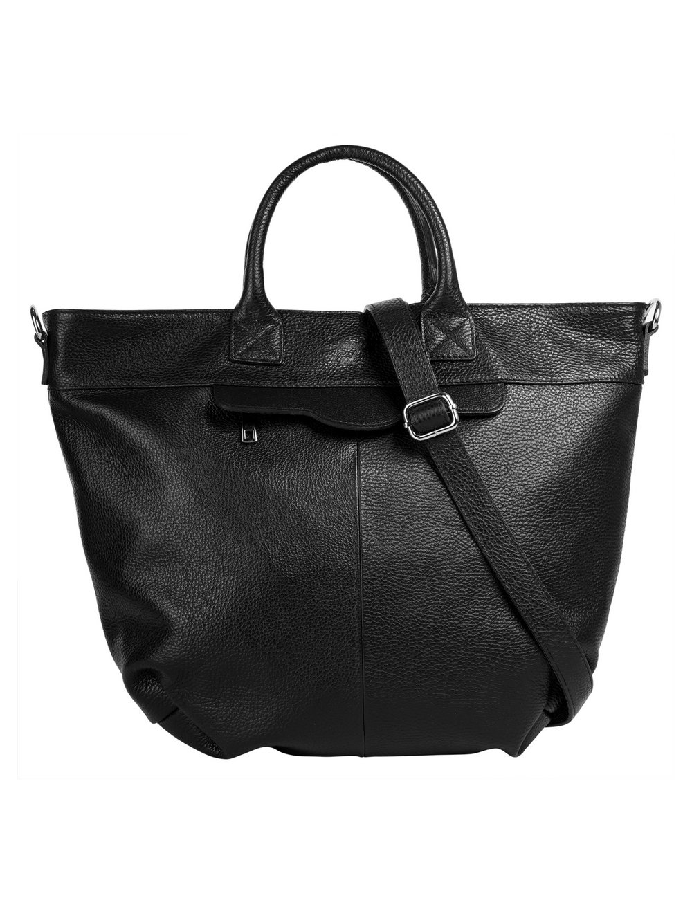 Samantha Look Handtasche Damen Leder schwarz, ONE SIZE