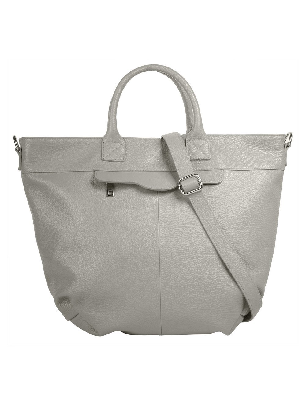 Samantha Look Handtasche Damen Leder grau, ONE SIZE