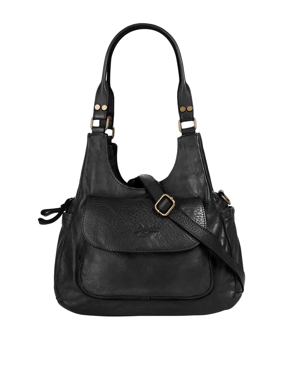 Thumbnail - Samantha Look Umhängetasche Damen Leder schwarz, ONE SIZE