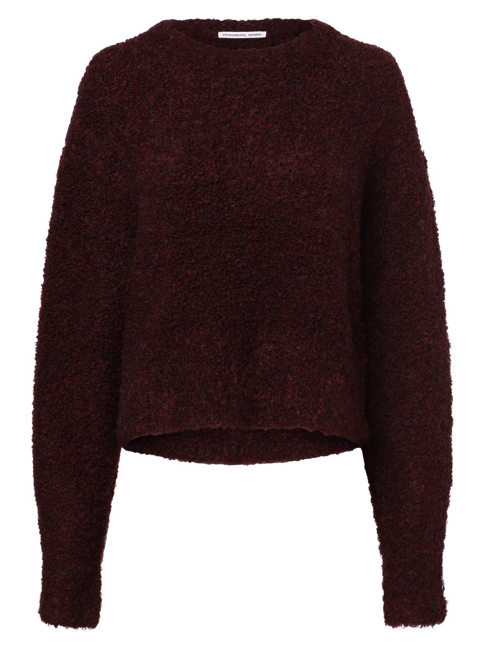 Designers Remix Pullover mit Alpaka-Anteil Damen Wolle rot meliert, L