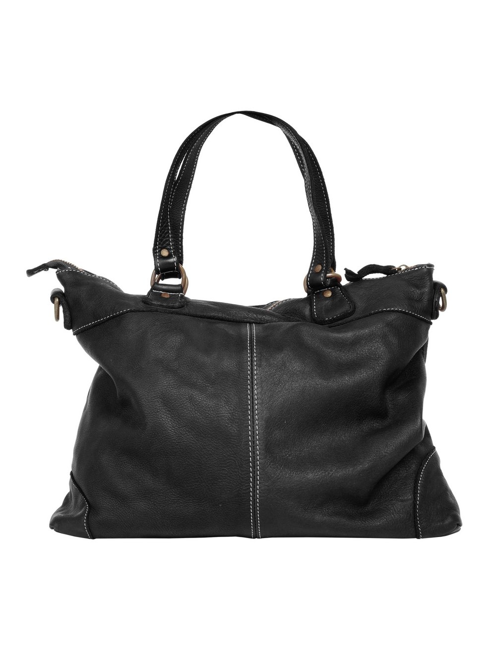Thumbnail - Cluty Shopper Damen Leder schwarz, ONE SIZE