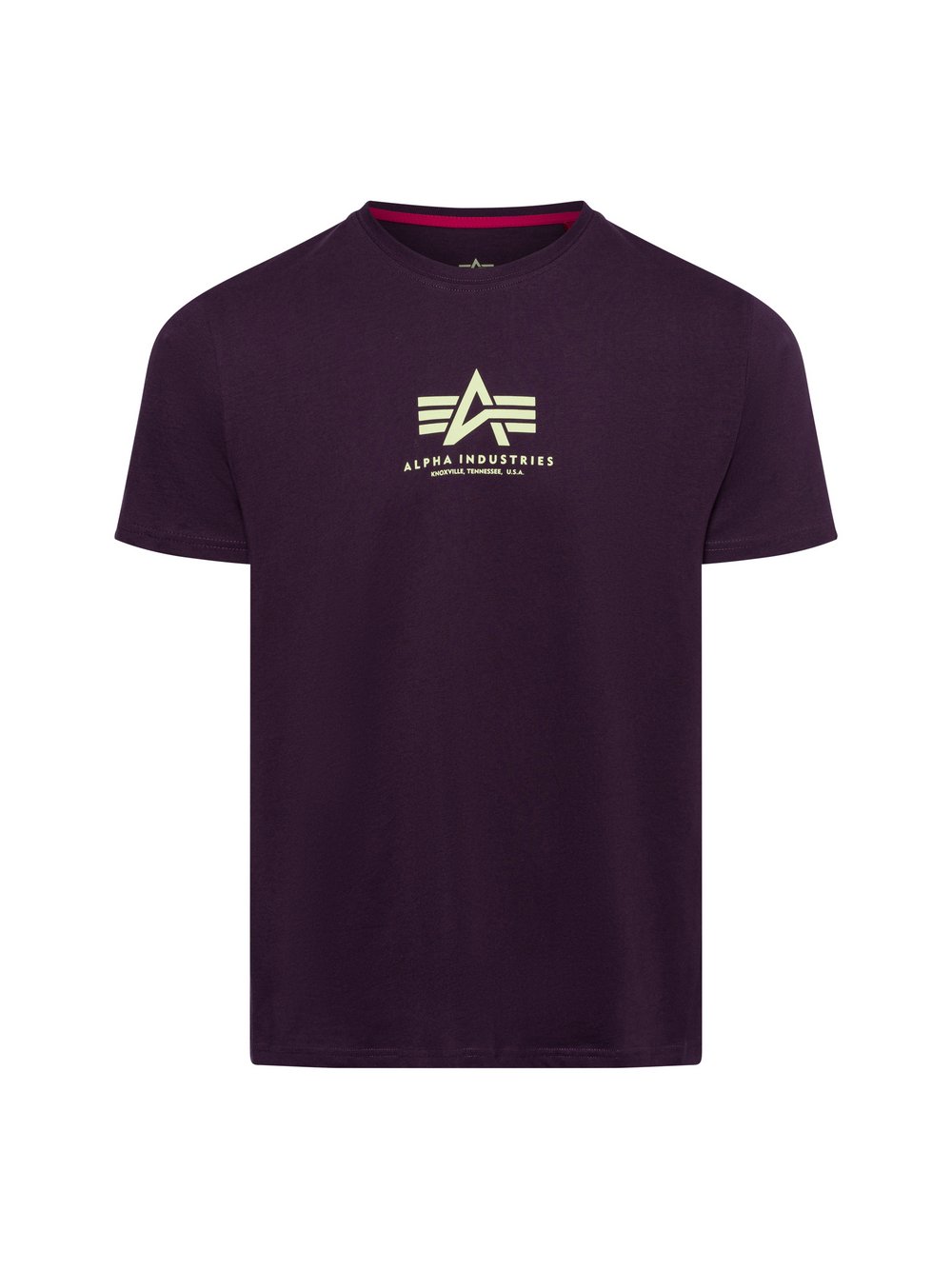 Alpha Industries T-Shirt Herren Baumwolle lila bedruckt, M