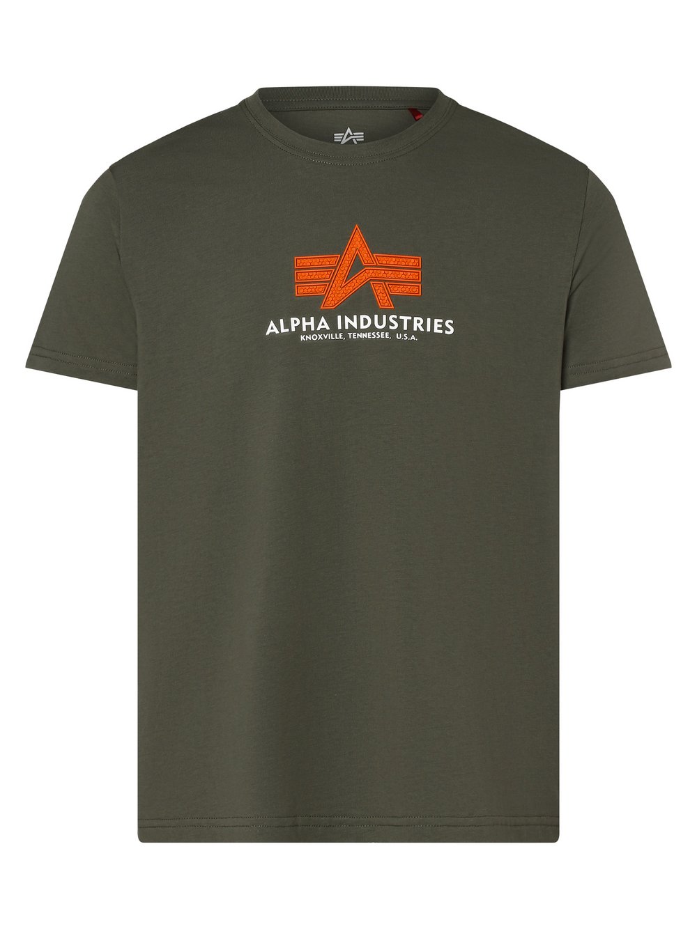 Alpha Industries T-shirt męski Mężczyźni Bawełna zielony nadruk, L