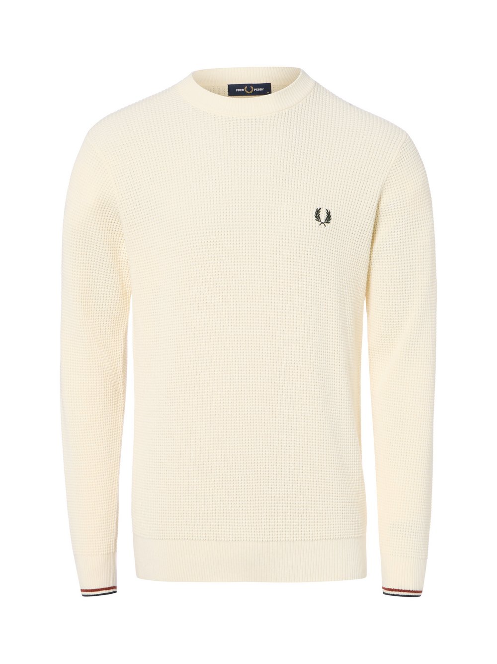 Pullover FRED PERRY Waffle Stitch Jumper Ecru M - Bild 3