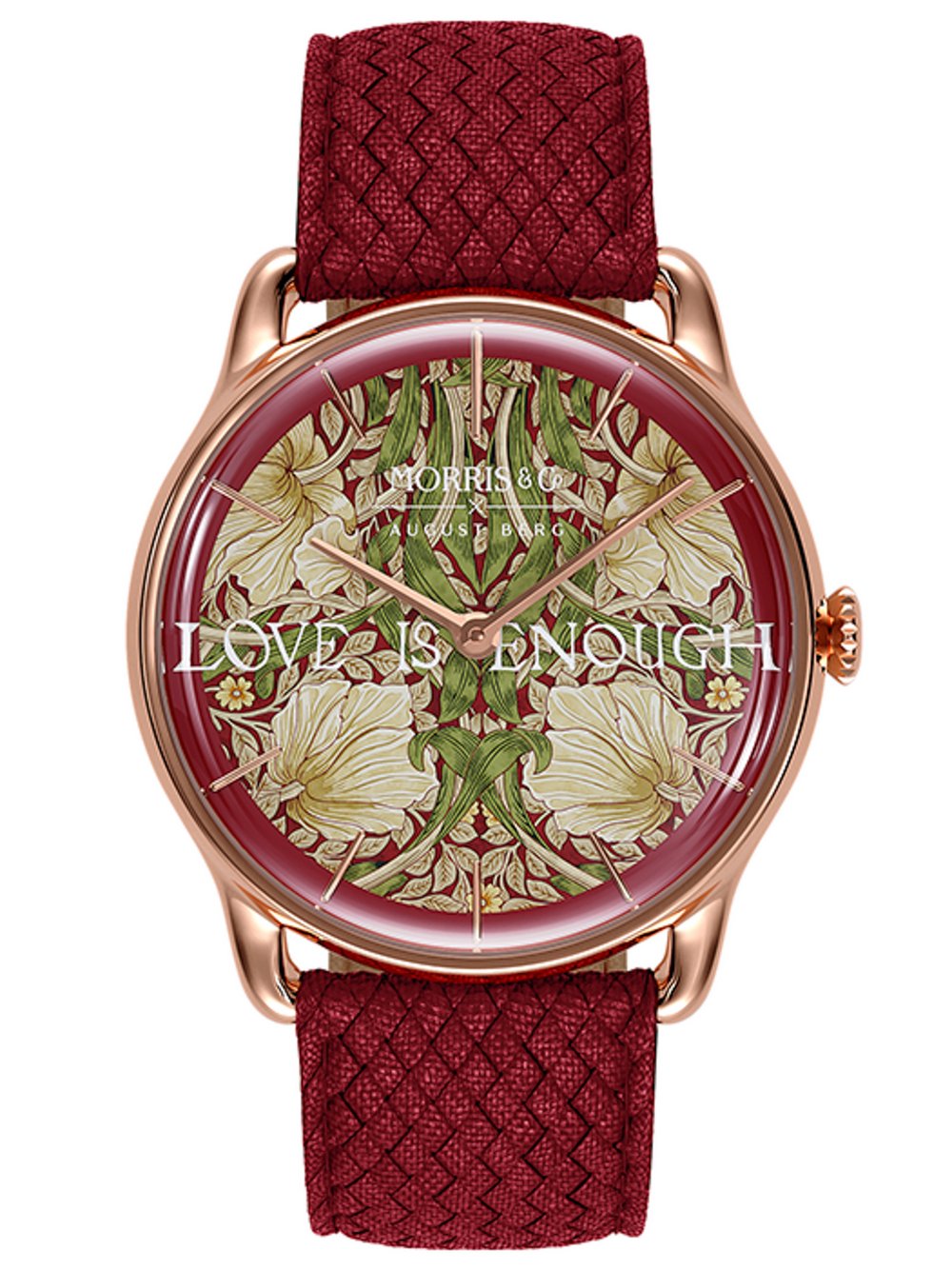 August Berg Armbanduhr Morris & Co. Damen Edelstahl rot, ONE SIZE