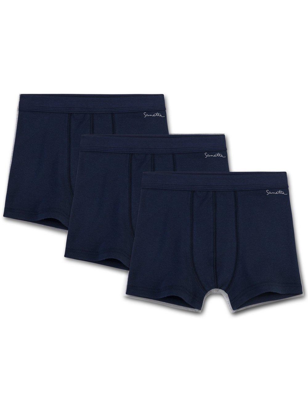 Sanetta Boxershort 3er Pack Jungen Baumwolle blau, 140