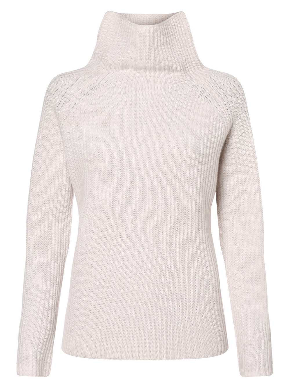 Marie Lund Damski sweter z wełny merino Kobiety Wełna beżowy jednolity, XS