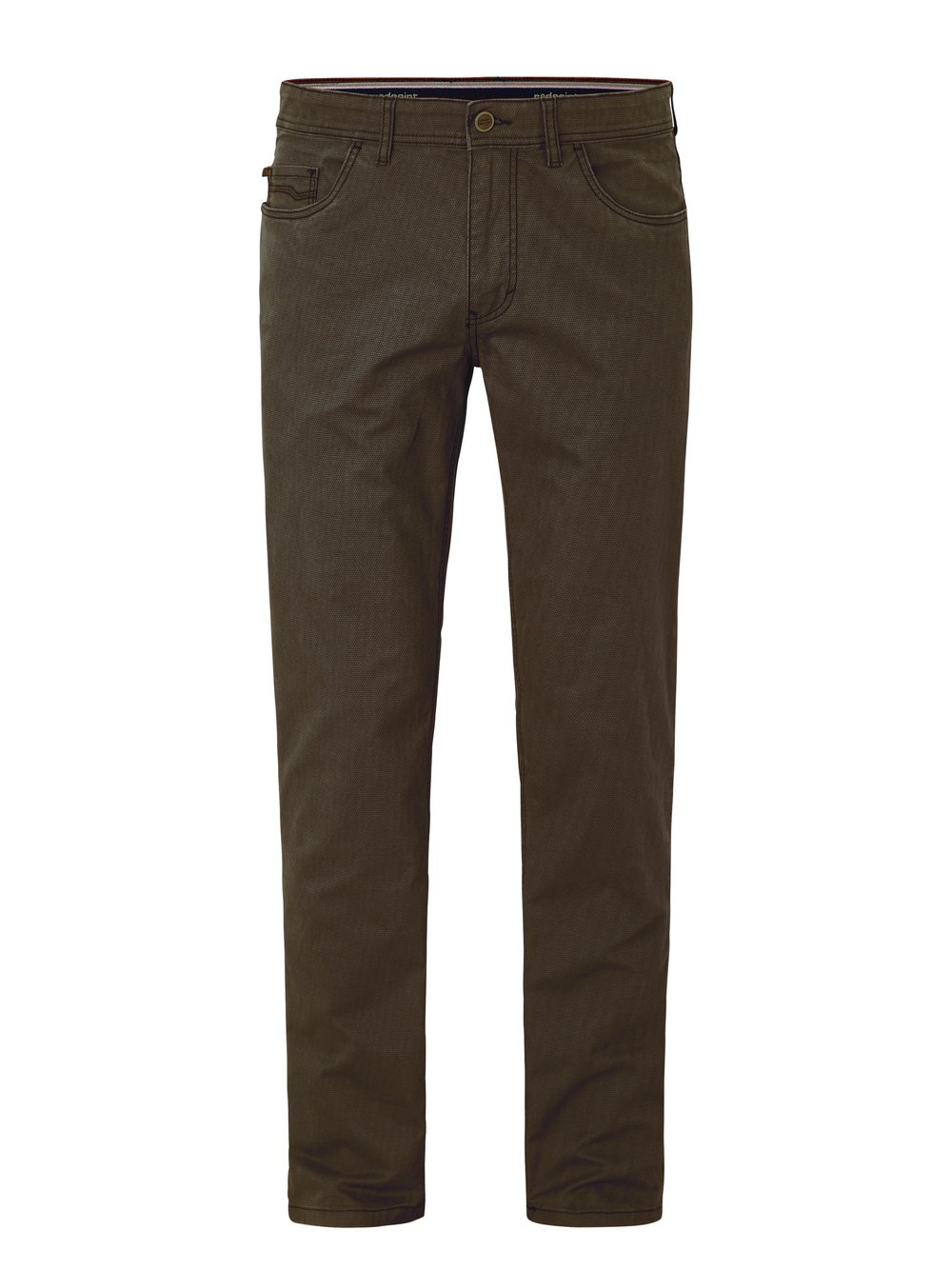 Redpoint 5-Pocket Hose Herren Baumwolle braun bedruckt, 31-34