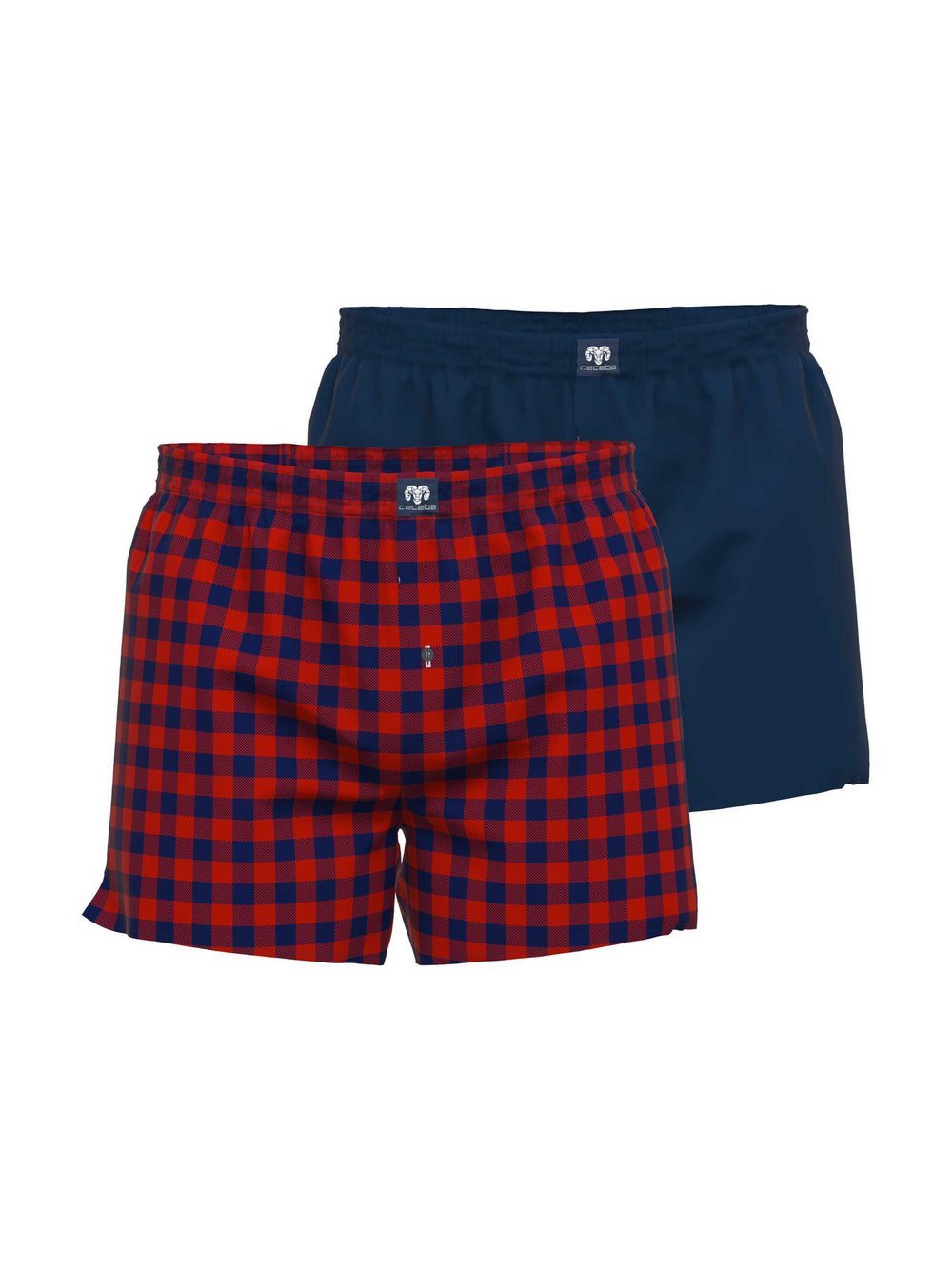 Ceceba Web-Boxershorts 2er Pack Herren Baumwolle mehrfarbig kariert, L