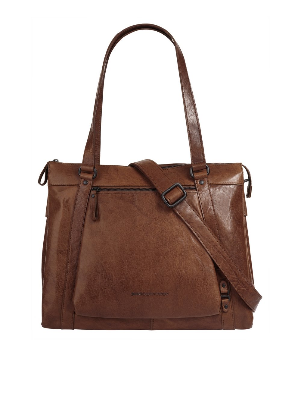 Thumbnail - Spikes & Sparrow Shopper Damen Leder braun, ONE SIZE