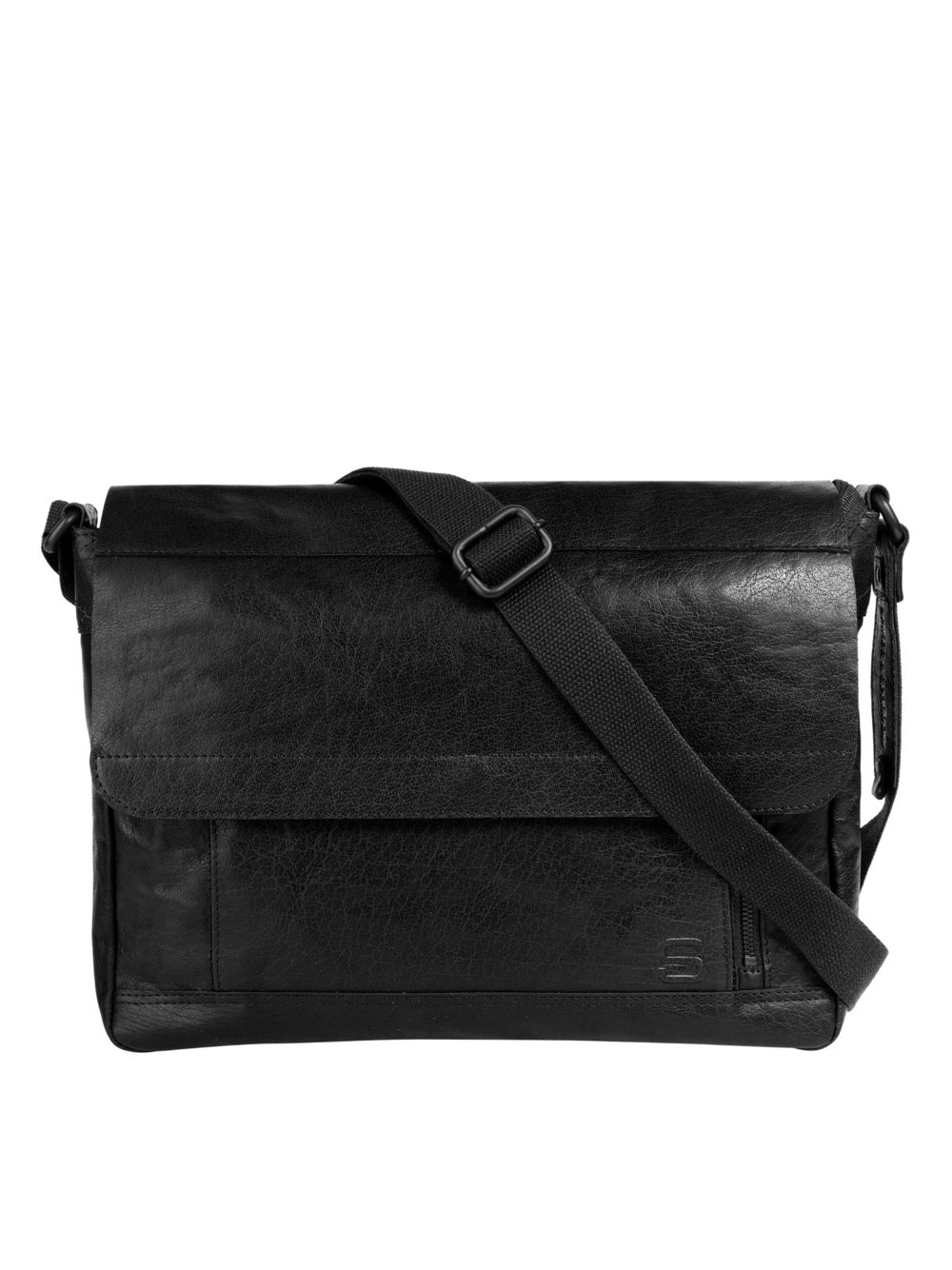 Spikes & Sparrow Messenger Damen Leder schwarz, ONE SIZE