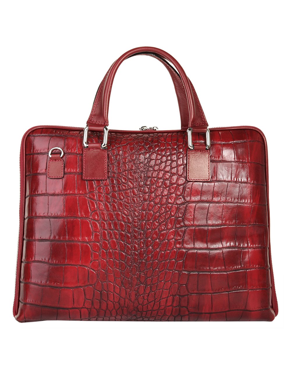 Samantha Look Aktentasche Damen Leder rot gemustert, ONE SIZE