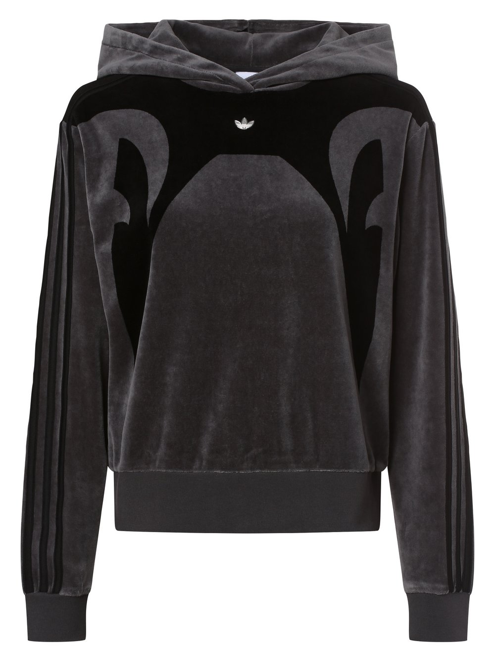 Obraz przedstawiający adidas Originals Damski sweter z kapturem Kobiety szary|czarny wzorzysty, L
