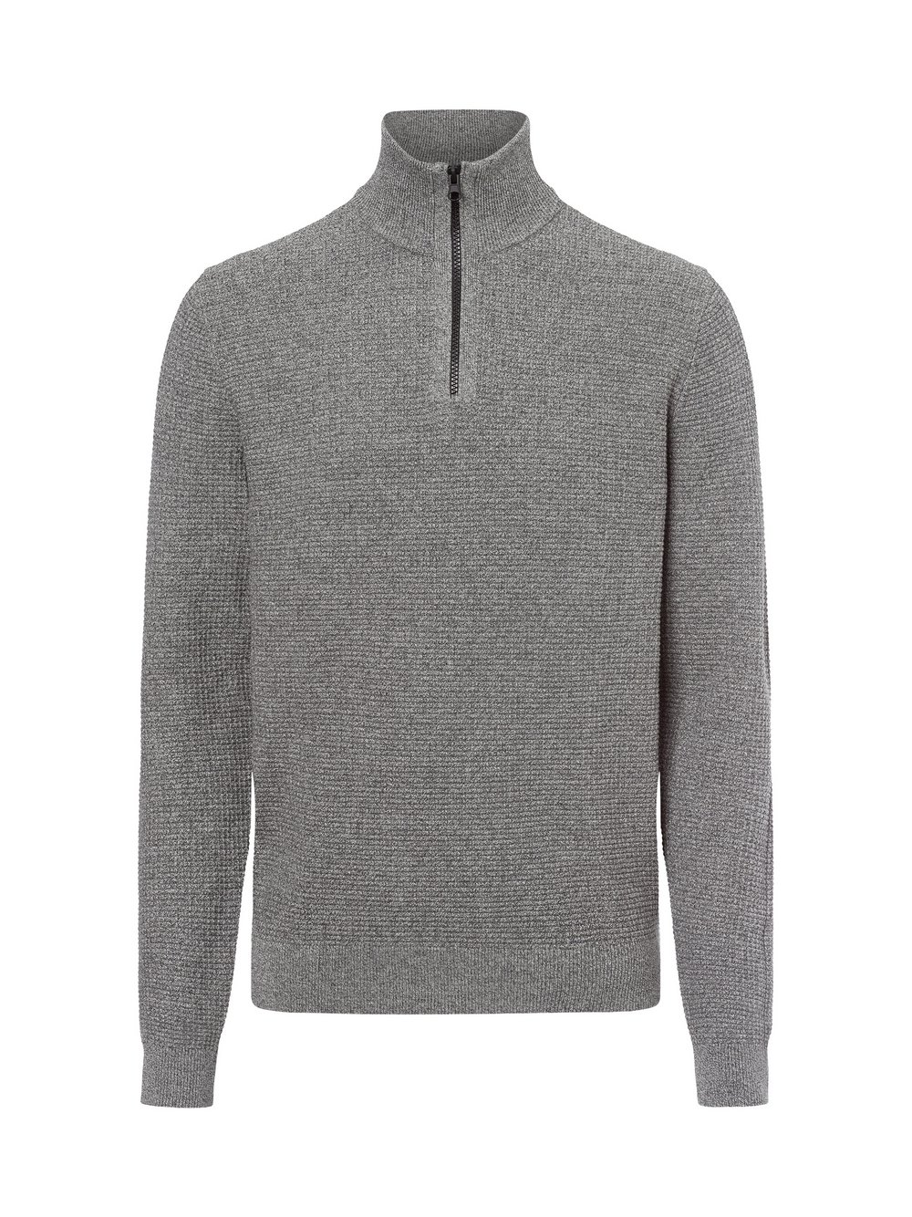 Nils Sundström Strickpullover Herren Baumwolle grau meliert, M