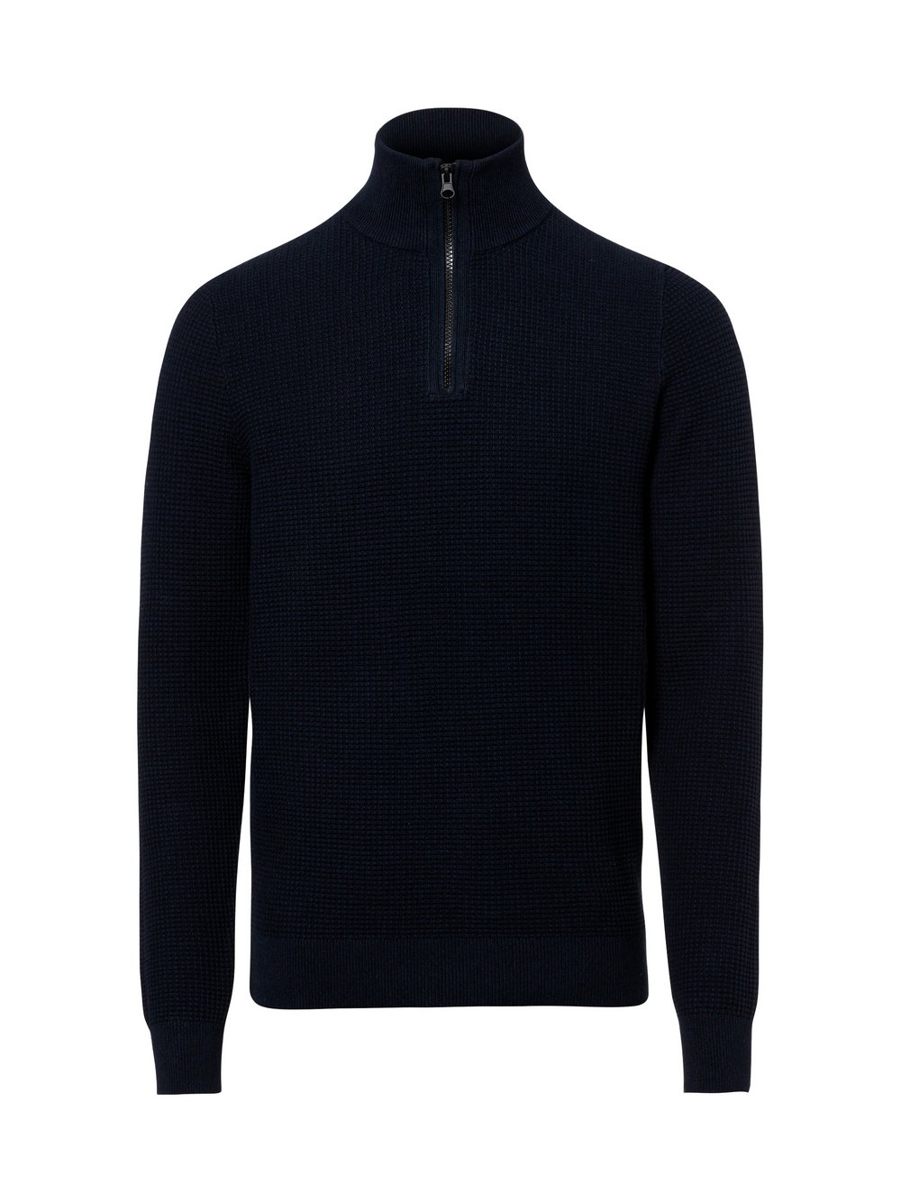 Nils Sundström Strickpullover Herren Baumwolle blau meliert, S