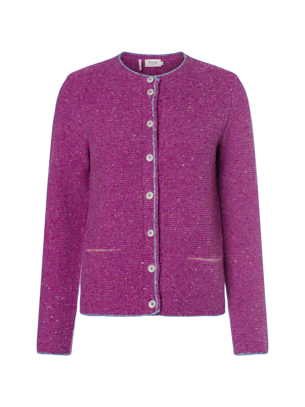 MAERZ Strickjacke mit Schurwoll-Anteil Damen Schurwolle pink meliert, 36