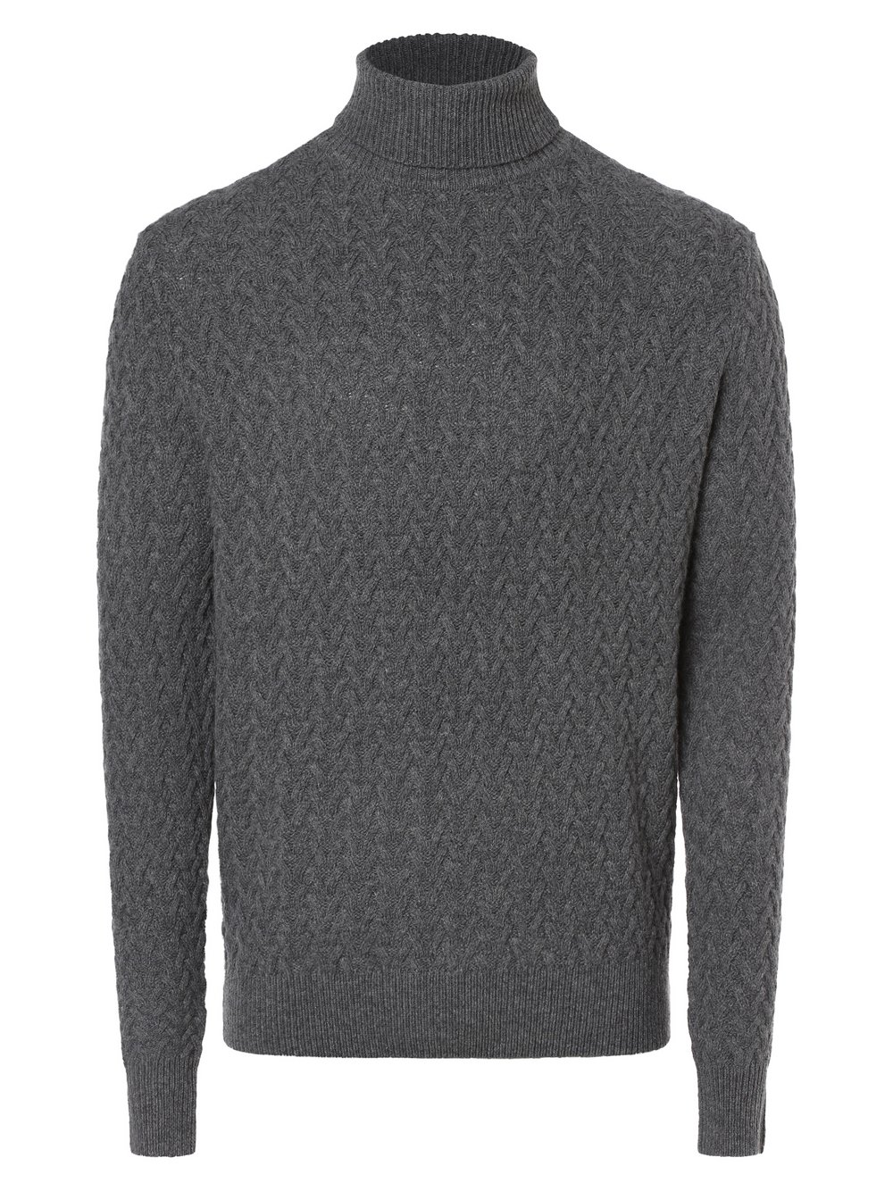 Nils Sundström Strickpullover Herren Wolle grau meliert, XXL