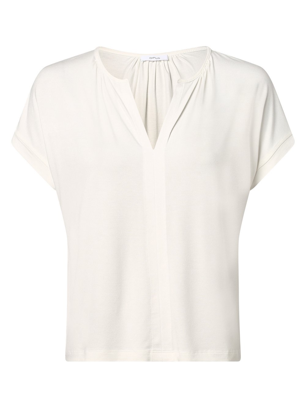 Opus T-shirt damski Kobiety Dżersej biały jednolity, 40