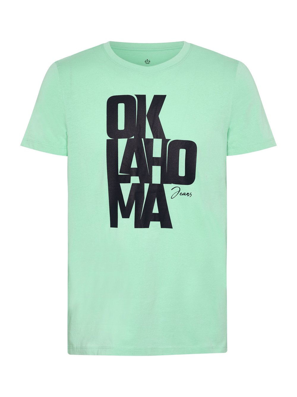 Oklahoma Jeans T-Shirt Herren Baumwolle blau bedruckt, M