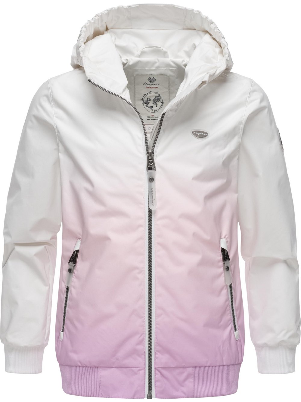 Ragwear Outdoorjacke Mädchen lila gestreift, 128