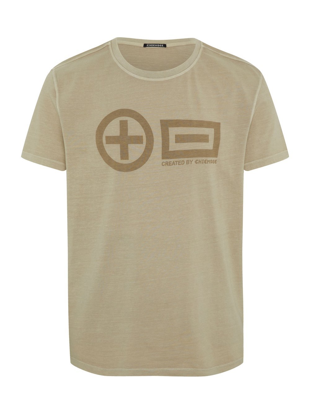 Chiemsee T-Shirt Herren beige bedruckt, S